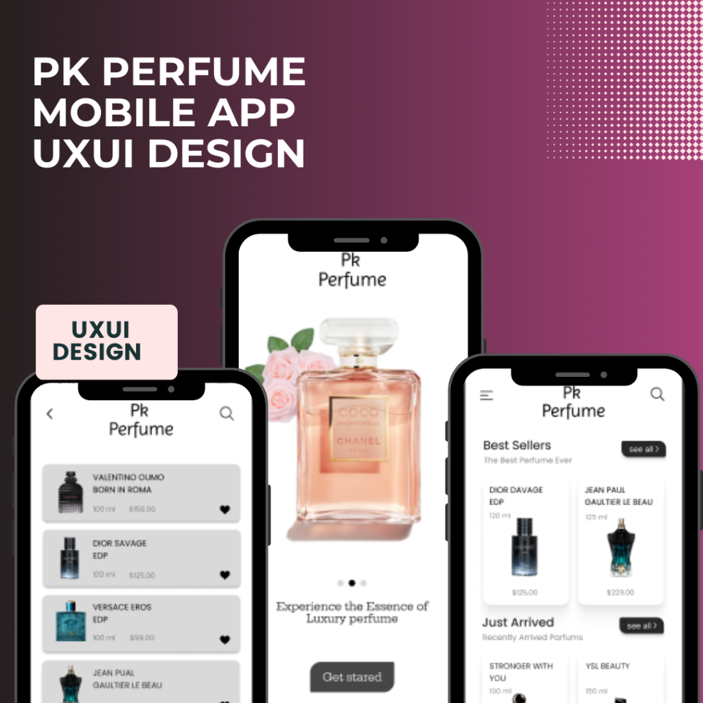 mobile perfume app display